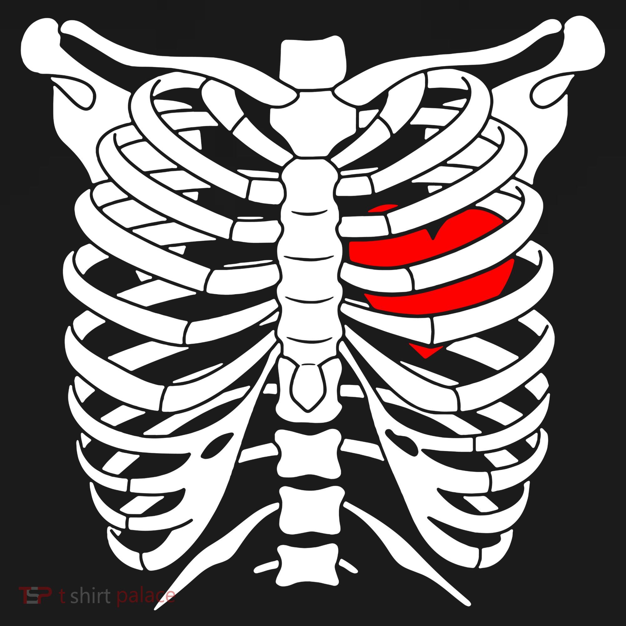 Skeleton Heart Ribcage Halloween Love Costume Idea Coaster