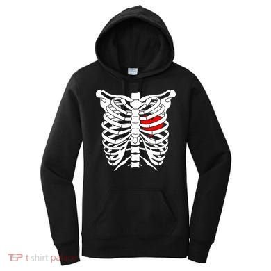 Skeleton Heart Ribcage Halloween Love Costume Idea Women's Hoodie