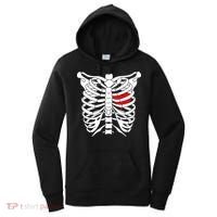Skeleton Heart Ribcage Halloween Love Costume Idea Women's Hoodie thumb 0