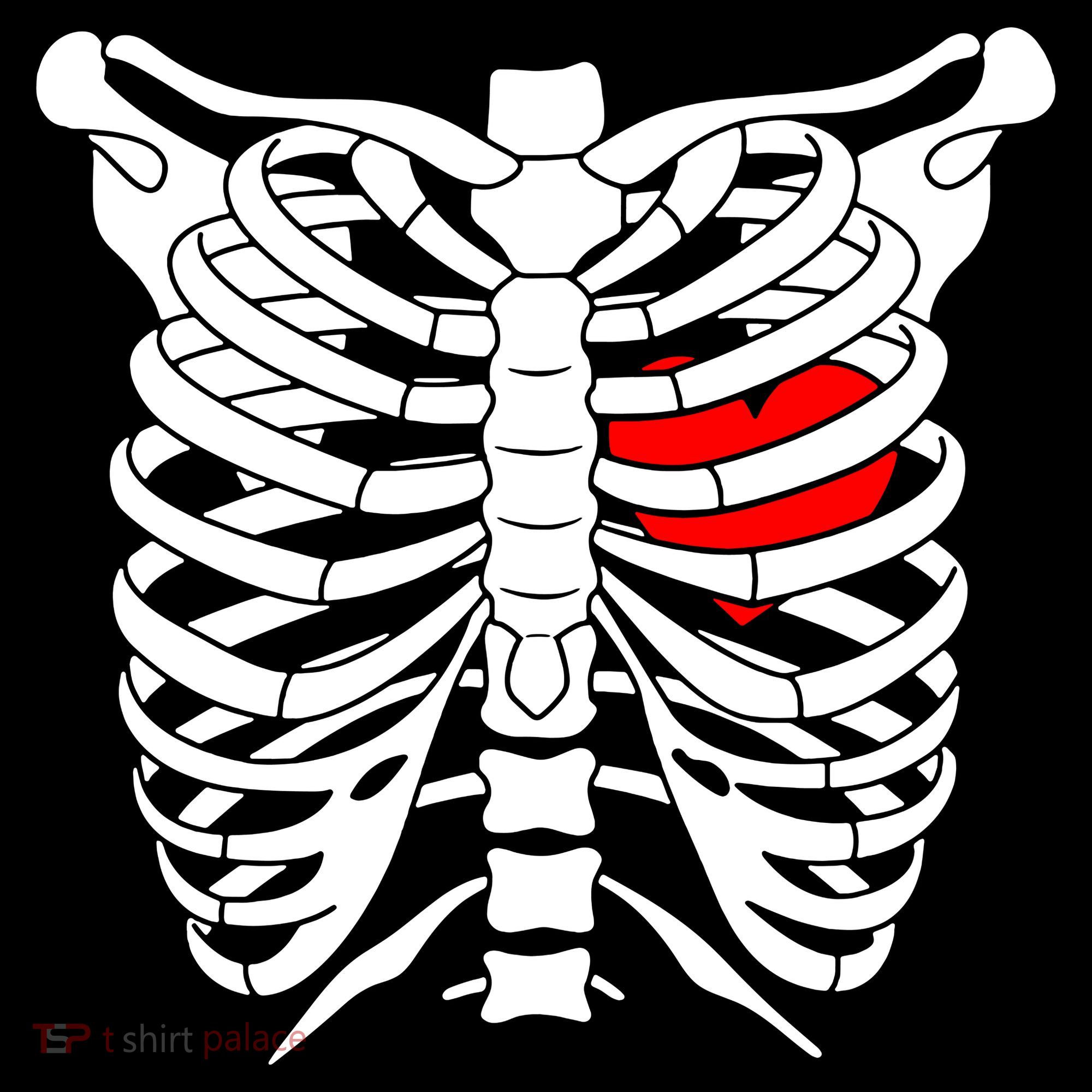 Skeleton Heart Ribcage Halloween Love Costume Idea Women's Hoodie