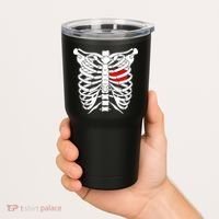 Skeleton Heart Ribcage Halloween Love Costume Idea Tumbler thumb 2
