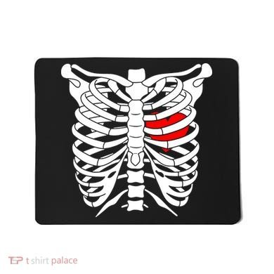 Skeleton Heart Ribcage Halloween Love Costume Idea Mousepad