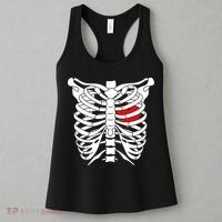Skeleton Heart Ribcage Halloween Love Costume Idea Women's Tank Top thumb 3