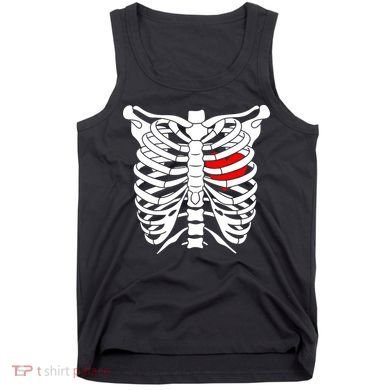Skeleton Heart Ribcage Halloween Love Costume Idea Tank Top