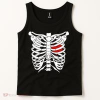 Skeleton Heart Ribcage Halloween Love Costume Idea Tank Top thumb 2