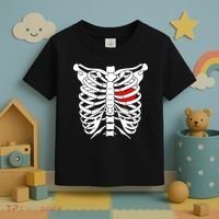 Skeleton Heart Ribcage Halloween Love Costume Idea Toddler T-Shirt thumb 3
