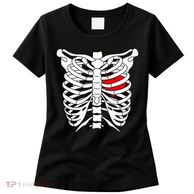 Skeleton Heart Ribcage Halloween Love Costume Idea Women's T-Shirt