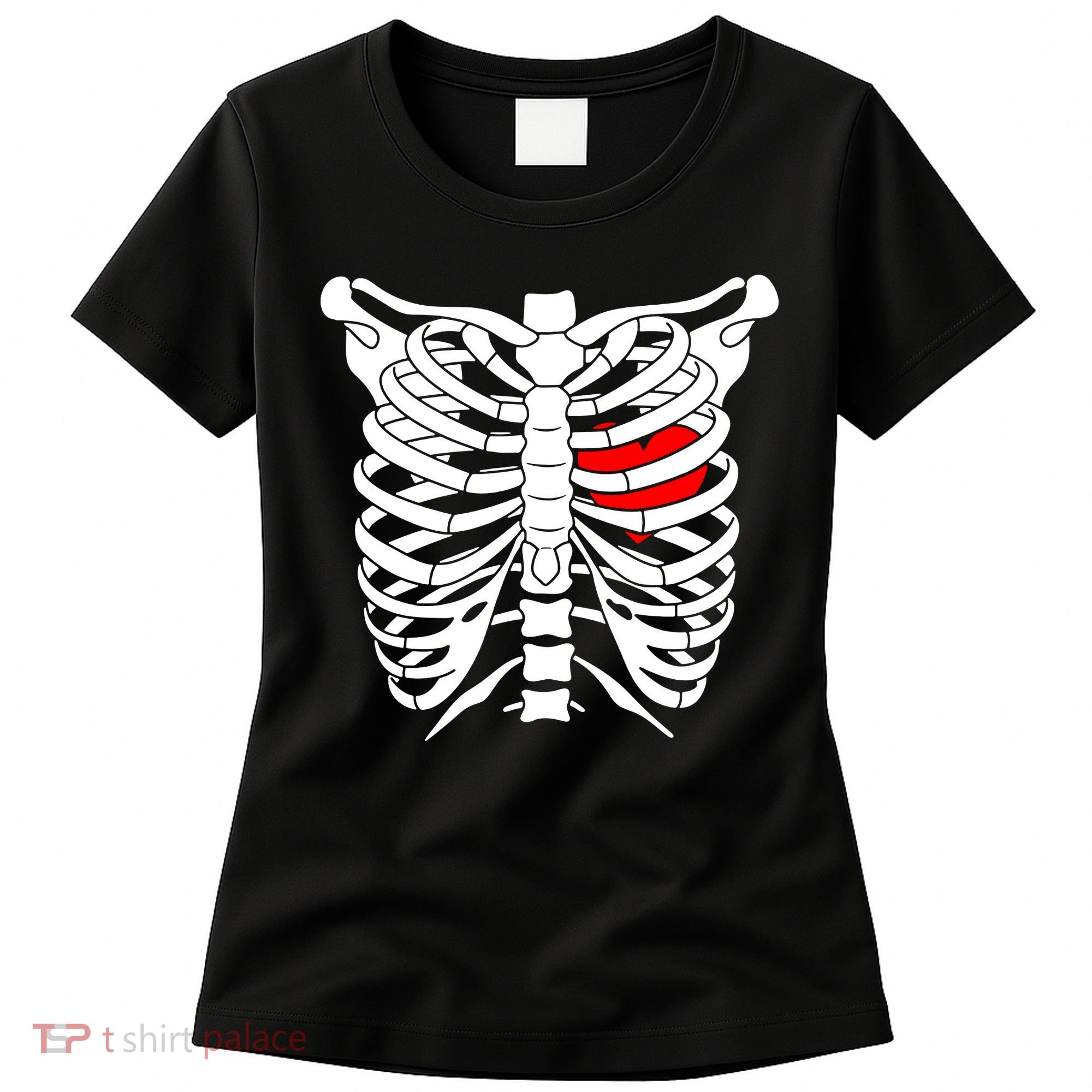 Skeleton Heart Ribcage Halloween Love Costume Idea Women's T-Shirt