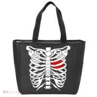 Skeleton Heart Ribcage Halloween Love Costume Idea Tote Bag thumb 0