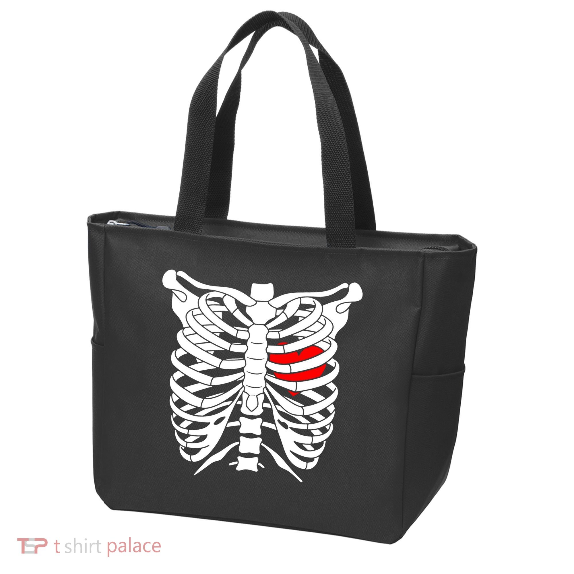 Skeleton Heart Ribcage Halloween Love Costume Idea Tote Bag