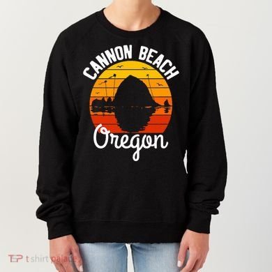 Sunset Haystack Rock Souvenir Cannon Beach Women's Sweatshirt