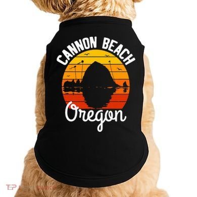 Sunset Haystack Rock Souvenir Cannon Beach Doggie Tank