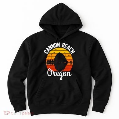 Sunset Haystack Rock Souvenir Cannon Beach Hoodie