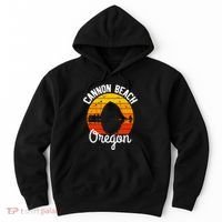Sunset Haystack Rock Souvenir Cannon Beach Hoodie thumb 0