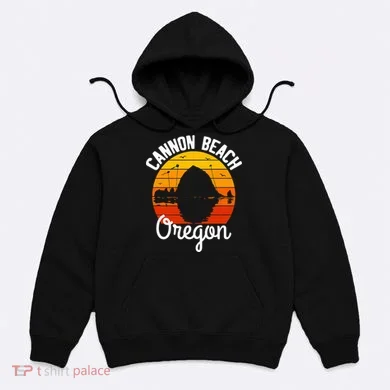 Sunset Haystack Rock Souvenir Cannon Beach Hoodie