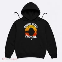 Sunset Haystack Rock Souvenir Cannon Beach Hoodie thumb 0