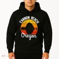 Sunset Haystack Rock Souvenir Cannon Beach Hoodie thumb 2