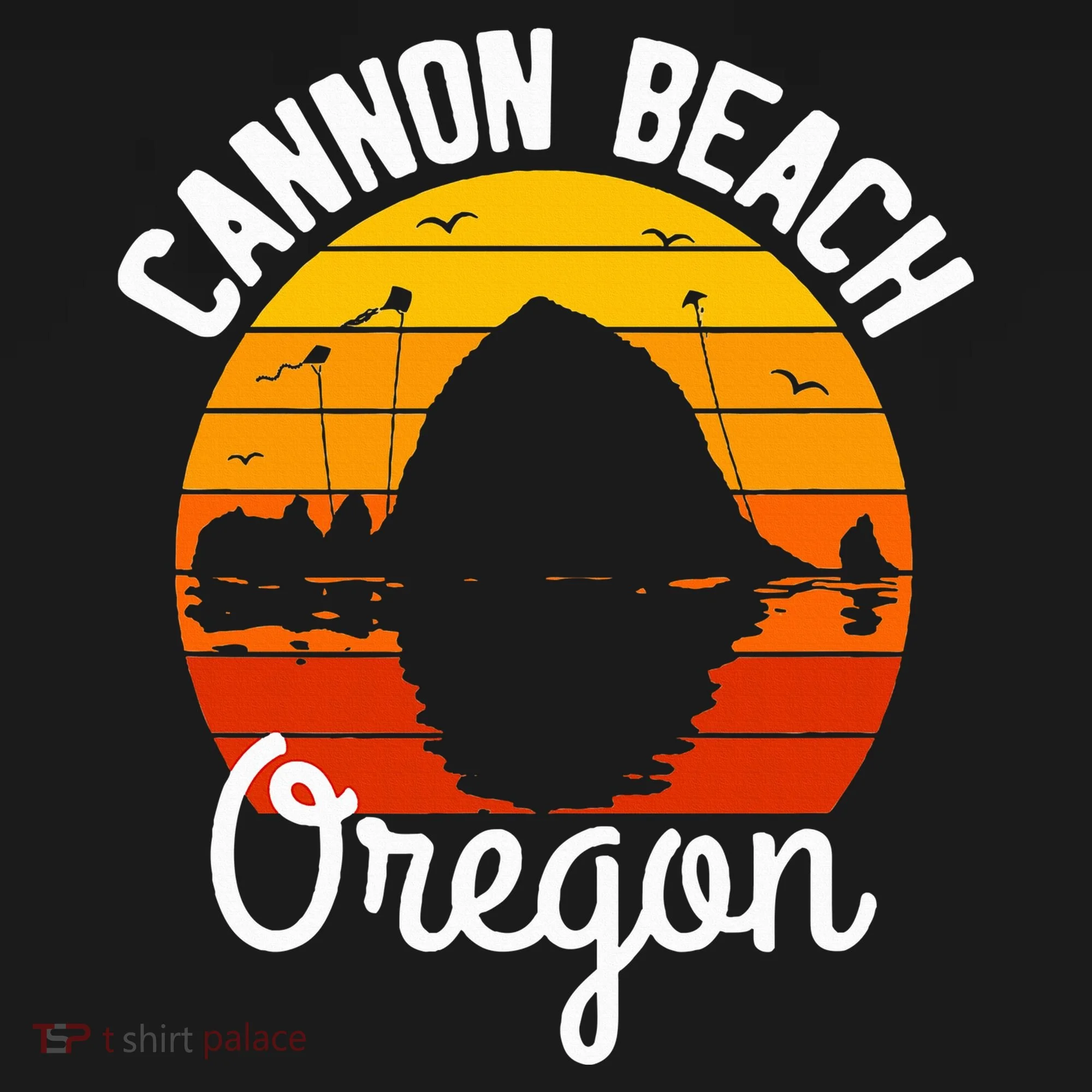 Sunset Haystack Rock Souvenir Cannon Beach Hoodie