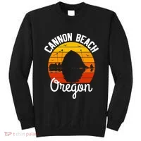 Sunset Haystack Rock Souvenir Cannon Beach Sweatshirt thumb 0