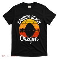 Sunset Haystack Rock Souvenir Cannon Beach T-Shirt thumb 0
