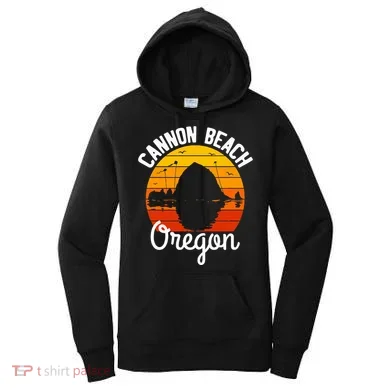 Sunset Haystack Rock Souvenir Cannon Beach Women's Hoodie
