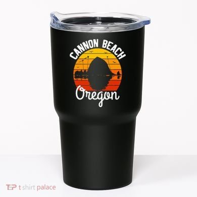 Sunset Haystack Rock Souvenir Cannon Beach Tumbler