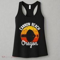 Sunset Haystack Rock Souvenir Cannon Beach Women's Tank Top thumb 3