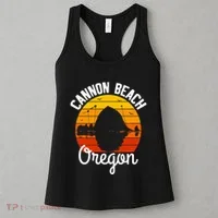 Sunset Haystack Rock Souvenir Cannon Beach Women's Tank Top thumb 3