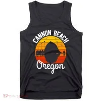 Sunset Haystack Rock Souvenir Cannon Beach Tank Top thumb 0