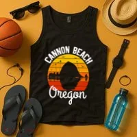 Sunset Haystack Rock Souvenir Cannon Beach Tank Top thumb 4