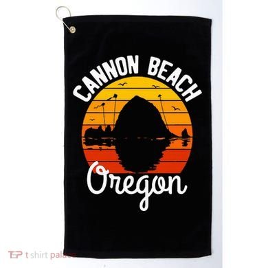 Sunset Haystack Rock Souvenir Cannon Beach Golf Towel