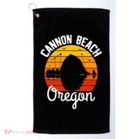 Sunset Haystack Rock Souvenir Cannon Beach Golf Towel thumb 0