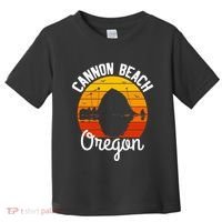 Sunset Haystack Rock Souvenir Cannon Beach Toddler T-Shirt thumb 0