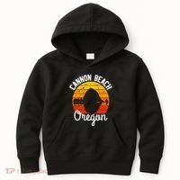 Sunset Haystack Rock Souvenir Cannon Beach Kids Hoodie thumb 0