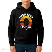 Sunset Haystack Rock Souvenir Cannon Beach Kids Hoodie thumb 4