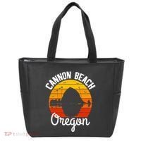 Sunset Haystack Rock Souvenir Cannon Beach Tote Bag thumb 0