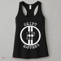 Shift Happens Race Car Fan Manual Transmission 6 Speed Funny Women's Tank Top thumb 3