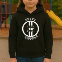 Shift Happens Race Car Fan Manual Transmission 6 Speed Funny Kids Hoodie thumb 3