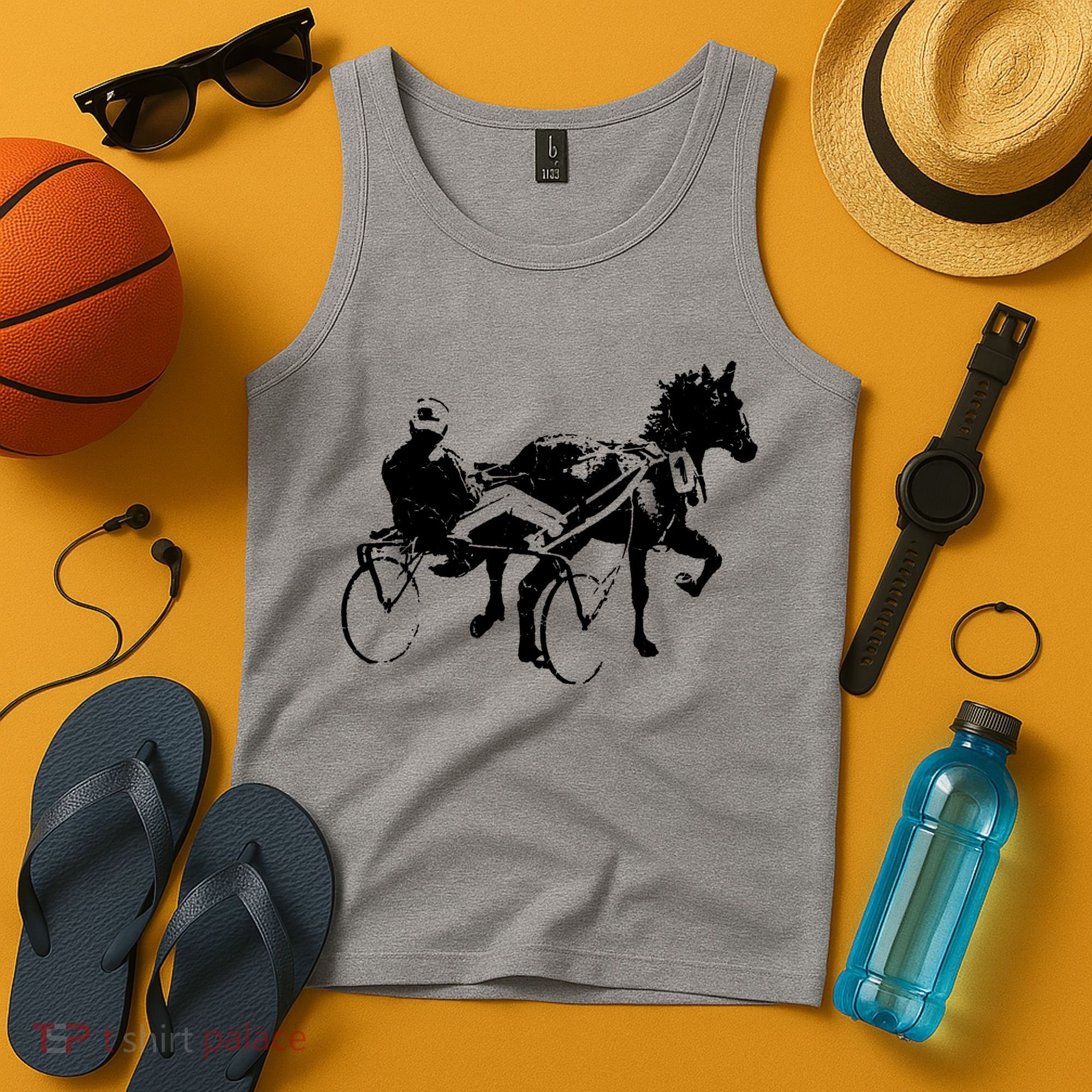 Sports Horse Race Harness Racing Tank Top