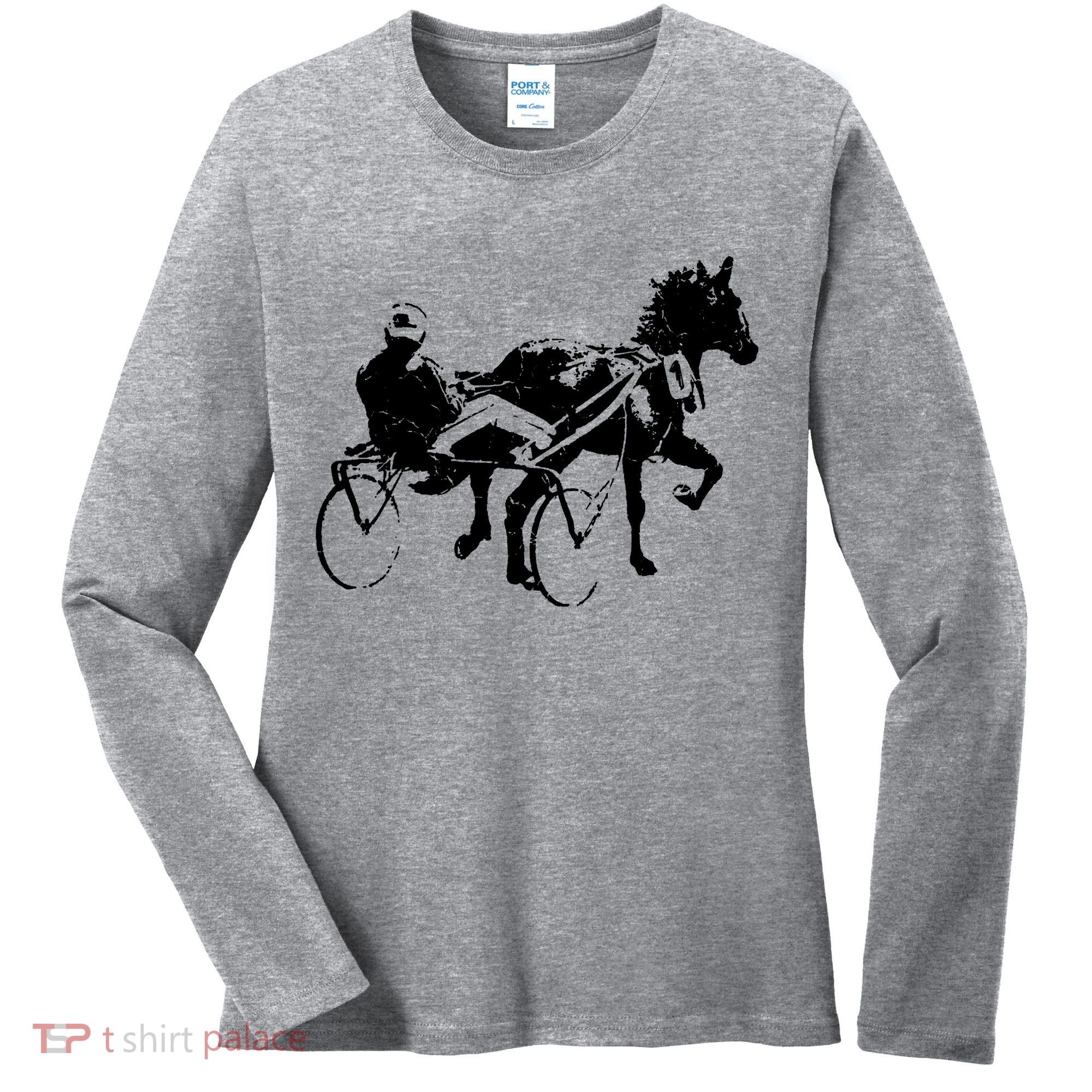 Sports Horse Race Harness Racing Women's Long Sleeve Shirt