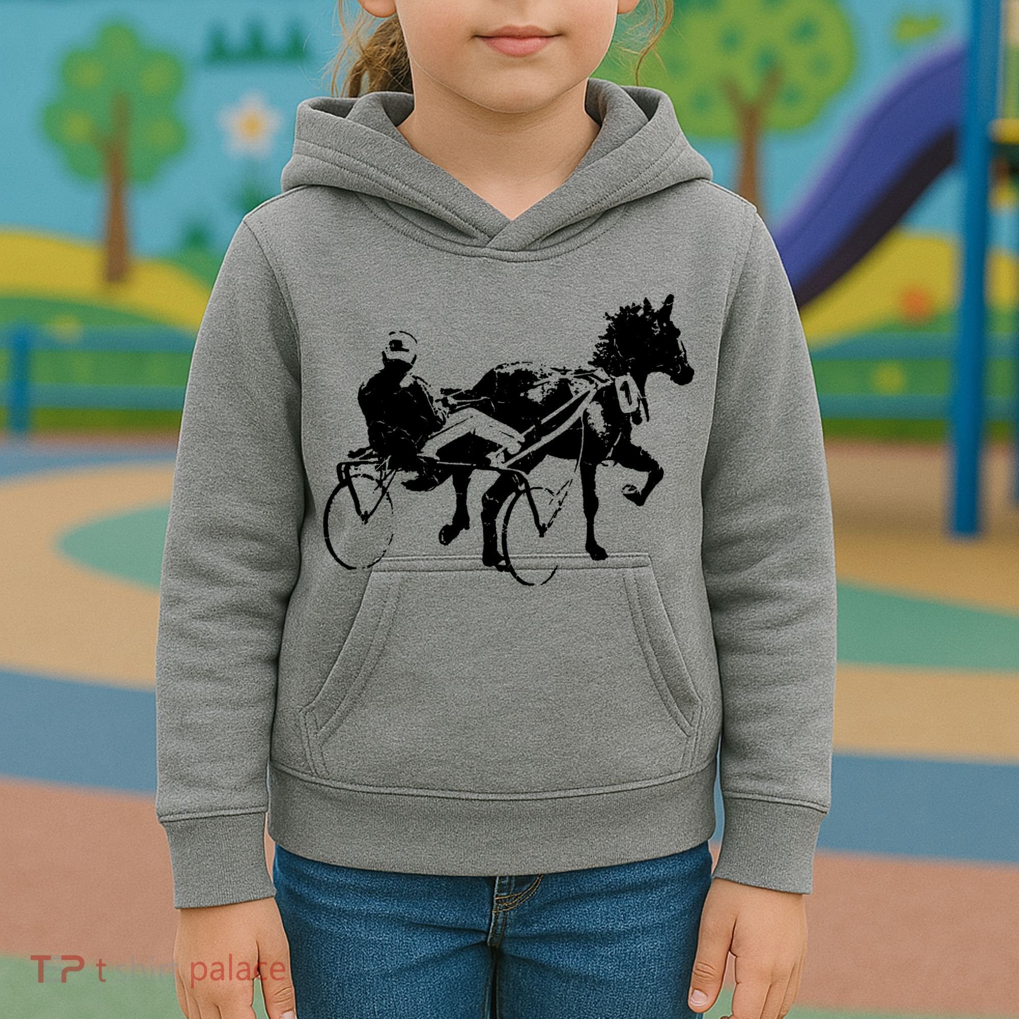 Sports Horse Race Harness Racing Kids Hoodie