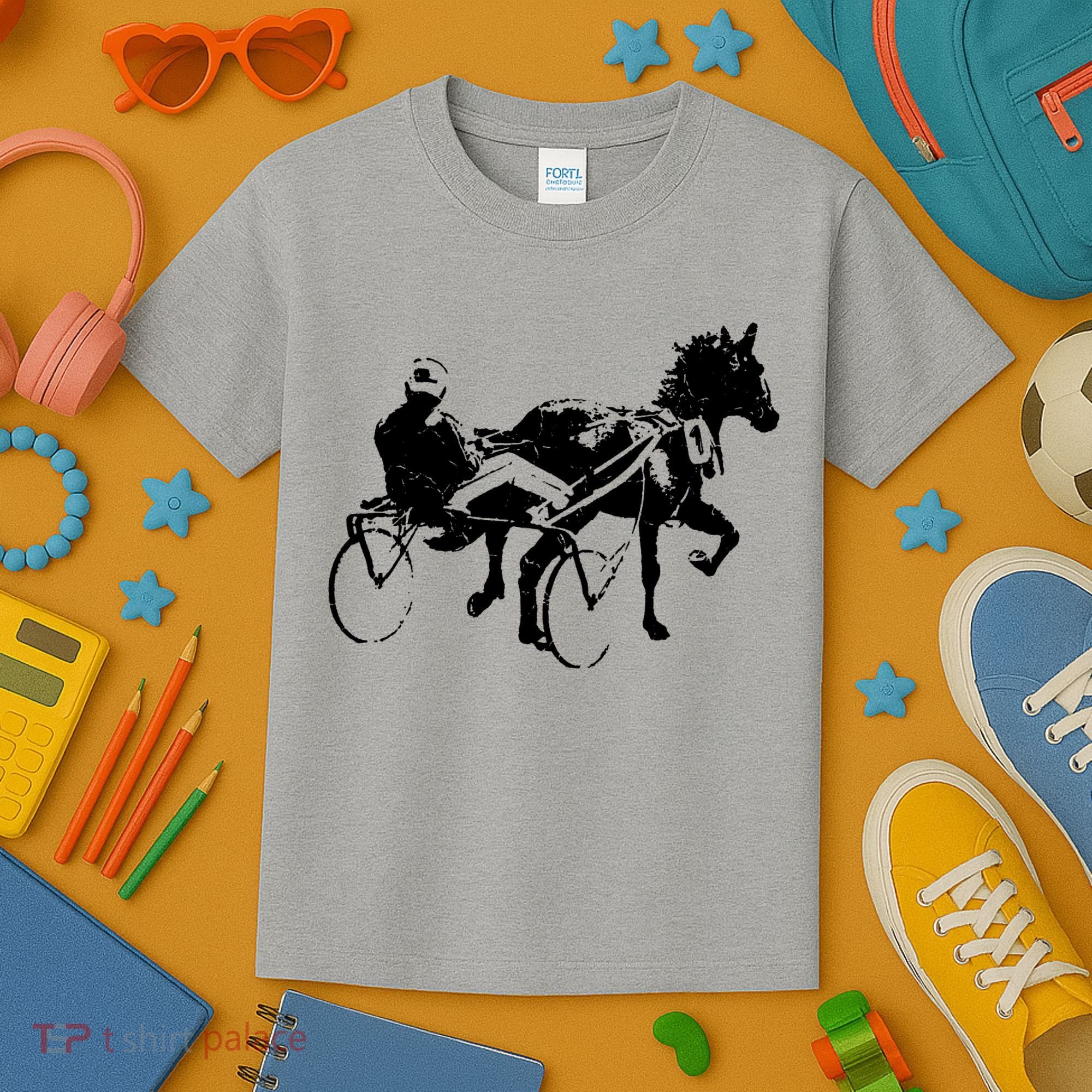 Sports Horse Race Harness Racing Kids T-Shirt