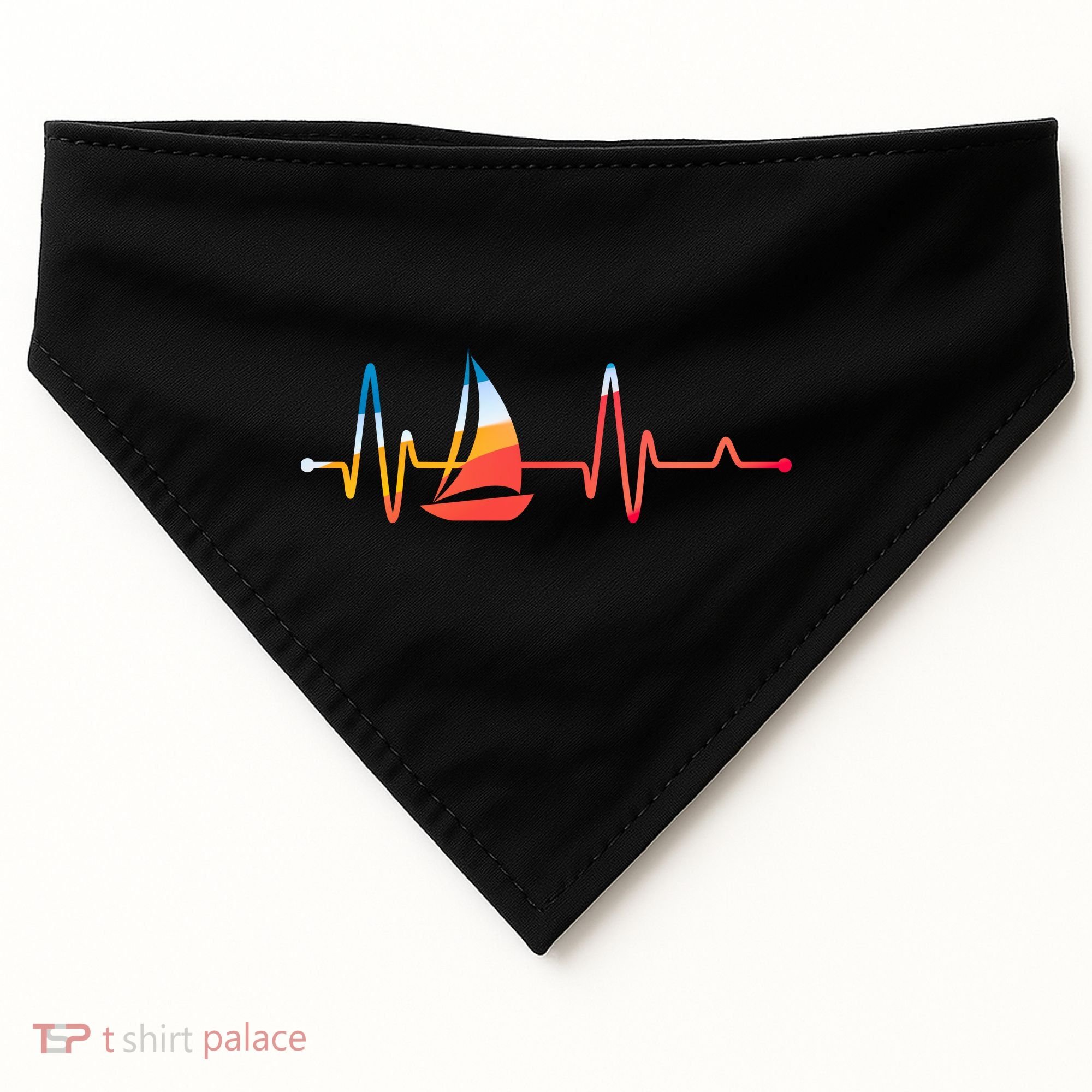 Sailing Heartbeat Retro Sailor USA-Made Doggie Bandana
