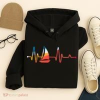 Sailing Heartbeat Retro Sailor Hoodie thumb 4