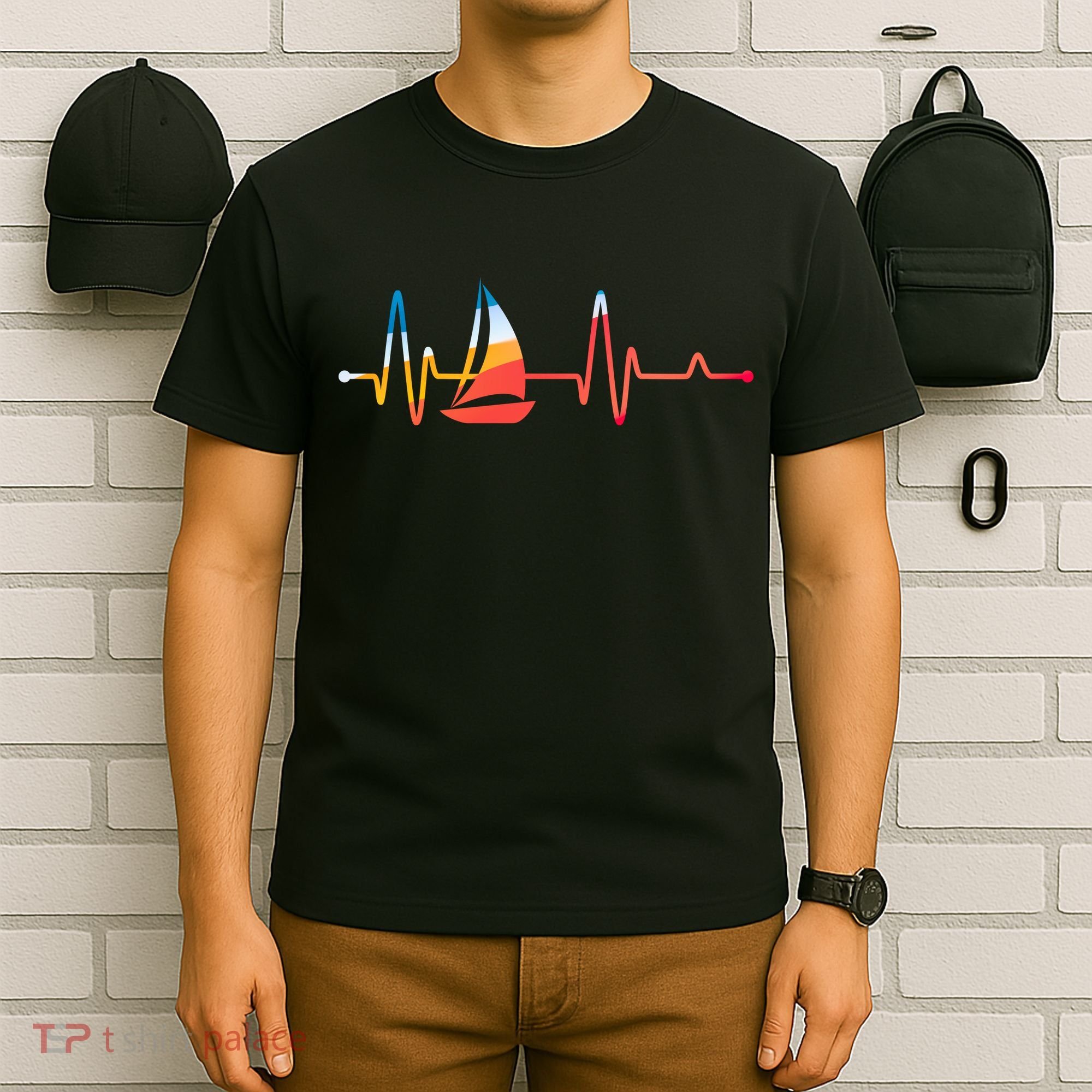 Sailing Heartbeat Retro Sailor T-Shirt