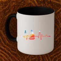 Sailing Heartbeat Retro Sailor Coffee Mug thumb 2
