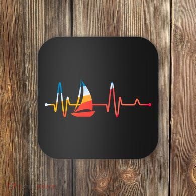 Sailing Heartbeat Retro Sailor Coaster