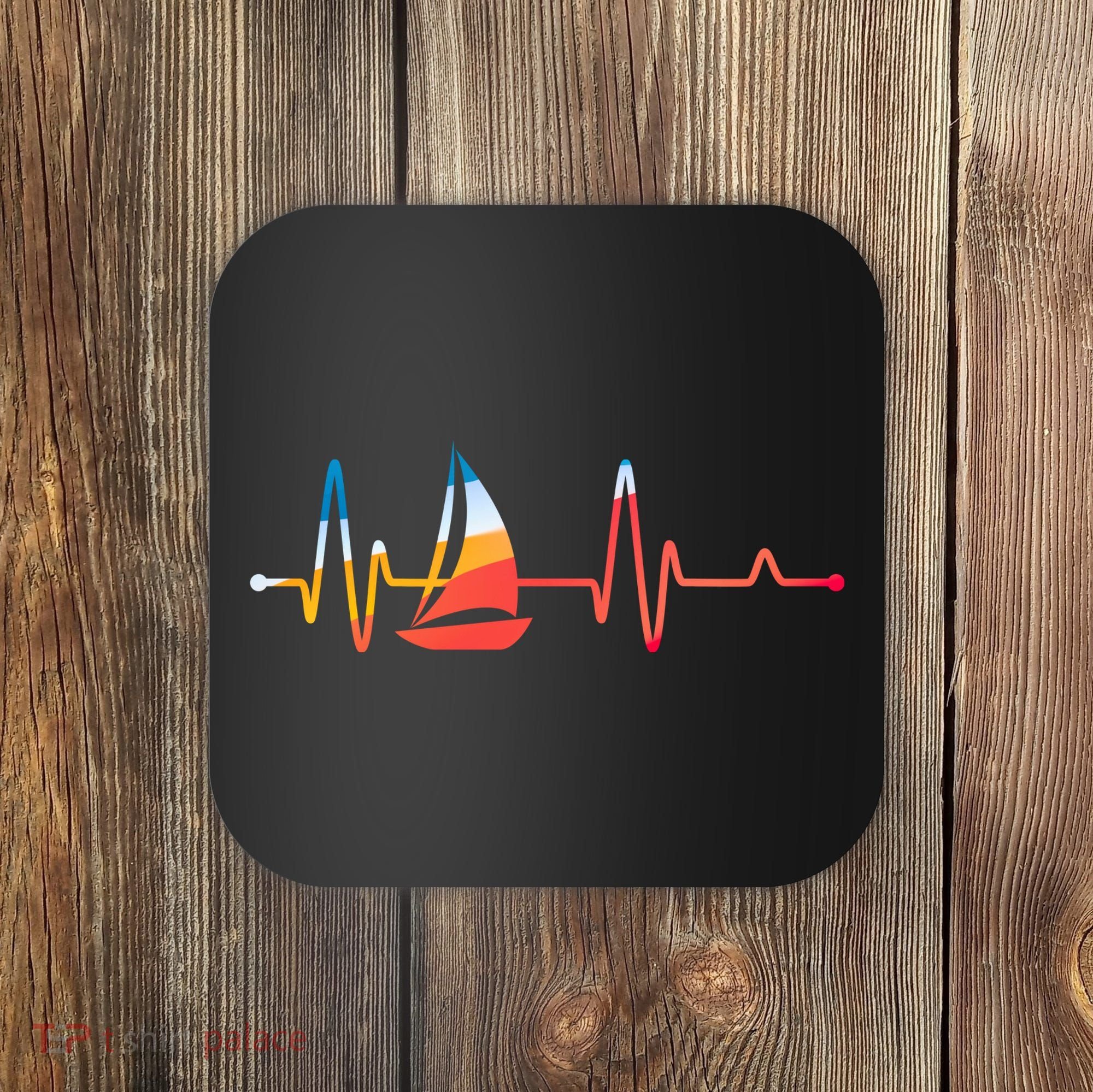 Sailing Heartbeat Retro Sailor Coaster