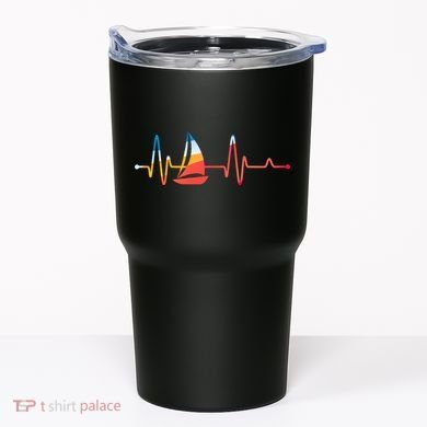 Sailing Heartbeat Retro Sailor Tumbler