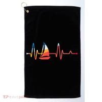Sailing Heartbeat Retro Sailor Golf Towel thumb 0